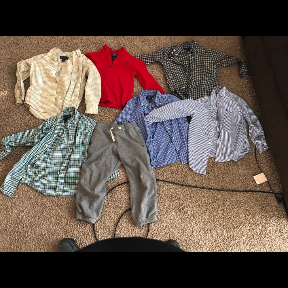 Polo shirts and sweatpants